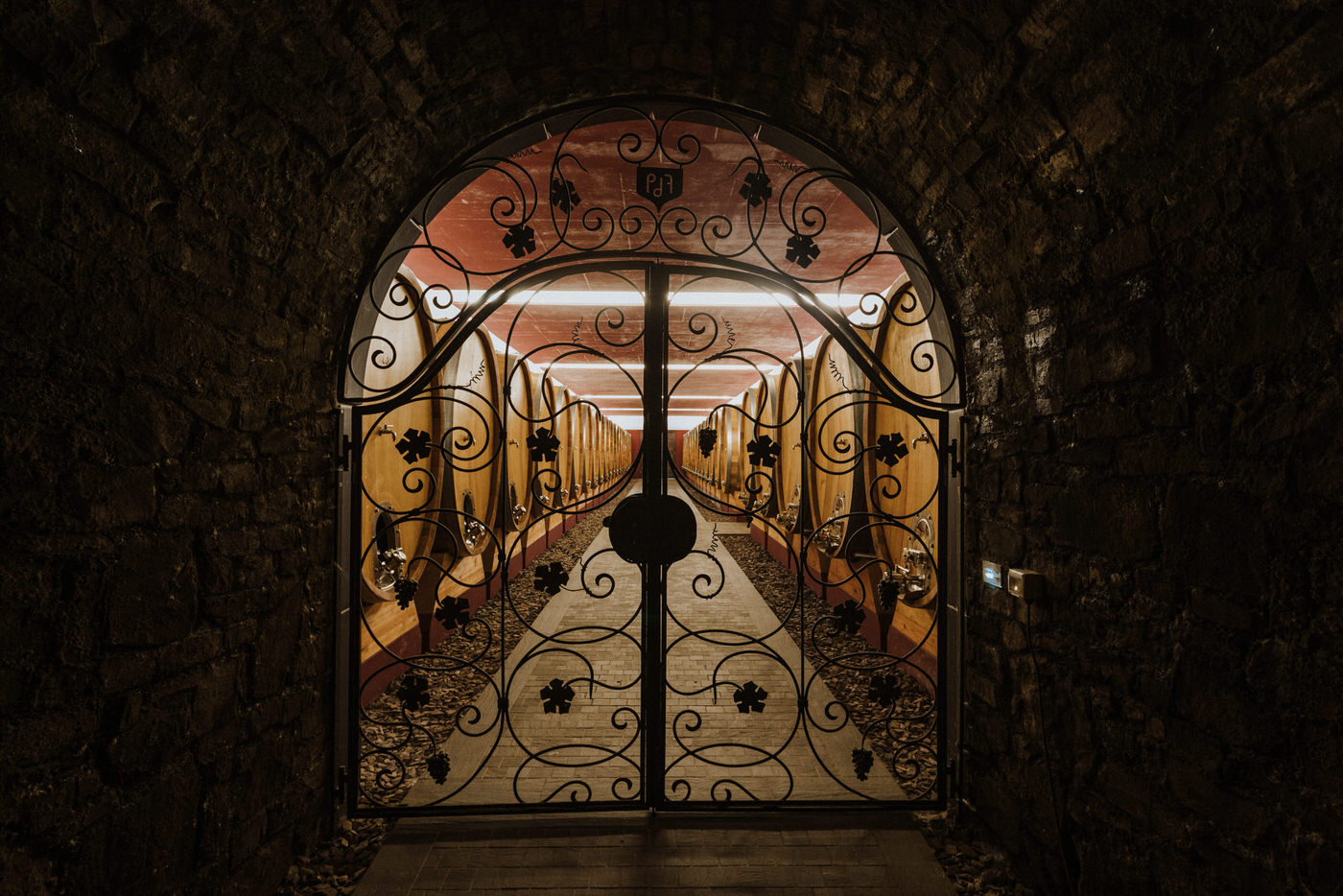 ingresso alle storiche cantine di vino