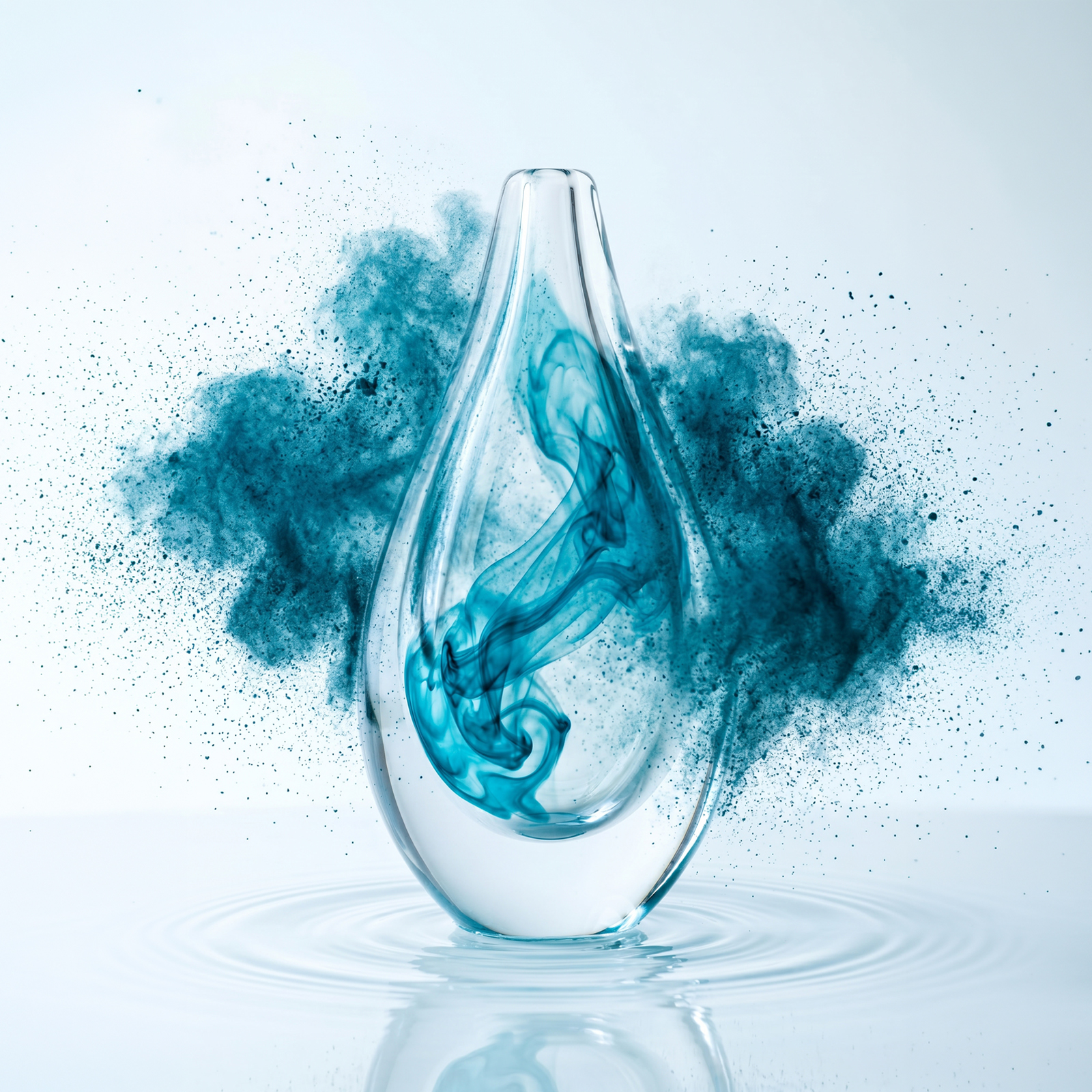 Produzione contenuti AI - still life astratto